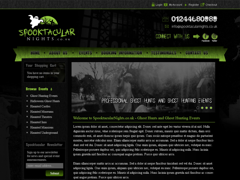 Events Company eCommerce Website