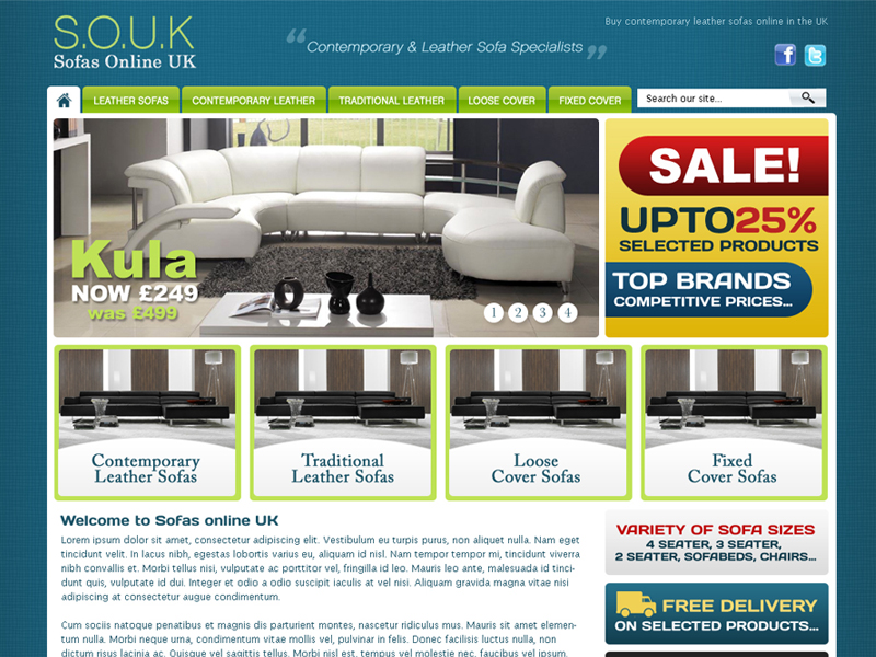 Sofa Shop Web Design